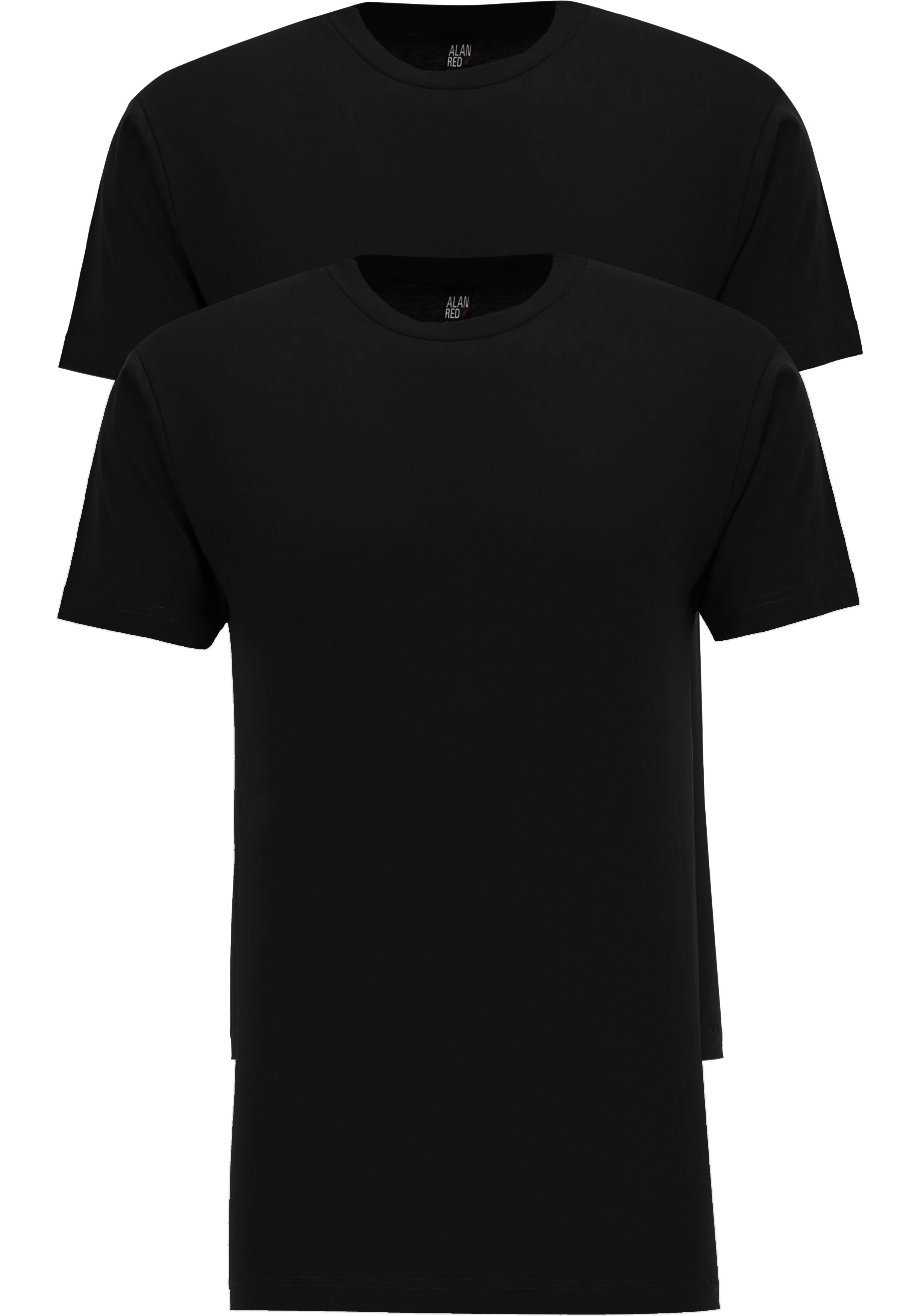 ALAN RED T-shirts Virginia (2-pack), O-hals, zwart 